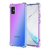 Aikukiki Case for Galaxy A15 5G,Galaxy A15 5G Case,Gradient Anti-Shock Bumper Slim TPU Case with Four Reinforced Corners Airbag Shockproof Phone Case for Samsung Galaxy A15 5G (Purple/Blue)