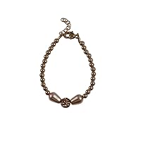 Rose Gold Beads with Rose Gold Beads Center Bow Child Bracelet (B1808)