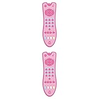 Shulemin Remote Control Toy Easy Grasping Safe Parent-Child Communication Toddlers TV Remote Control Toy for Home Pink 2Pcs