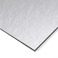 Aluminium Composite Panel Brushed Silver 24 in. x 24 in. x 1/4 in.