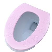 High-Density Eva Waterproof Toilet Seat Cushion - Thickened O-Shaped Toilet Seat Warmer Pad Pink