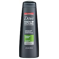 Dove Men+Care Fortifying 2 in 1 Shampoo and Conditioner for Normal to Oily Hair Fresh and Clean with Caffeine Helps Strengthen and Nourish Hair 12 oz