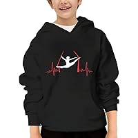 Unisex Youth Hooded Sweatshirt Aerial Silks In A Heartbeat Aerial Acrobatics Cute Kids Hoodies Pullover for Teens
