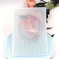 SELCRAFT Oval Plastic Embossing Folders for DIY Scrapbooking Paper Craft/Card Making Decoration Supplies