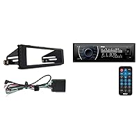 Enrock EHDRAB98-13 Harley Davidson Single-DIN Stereo Installation Kit Fits 1998-2013 and Pyle Bluetooth Marine Receiver Stereo