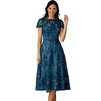 SERYO Mother of The Groom Dresses for Wedding Sequin Wedding Guest Dresses for Women Teal Blue US26W