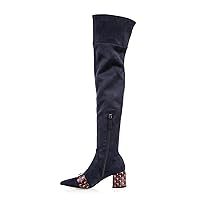 8712 Italian Designer Women Blue Boots