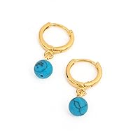 Ethiopian Earrings For Women Gold Plated Turquoise Earrings For Girls