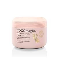 Coconut Oil Hair Mask - Repairs Damage, Prevents Frizz, Restores & Adds Shine | Protein Rich & Extra Hydrating | Paraben Free, Cruelty Free, Made in USA (8 oz)