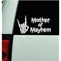 Mother of Mayhem Car Decal Bumper Sticker Vinyl Truck Window Mirror JDM Windshield Rearview Auto Girls Men Music Goth Screamo Band Rock Emo Hardcore Heavy Metal Scream Blegh