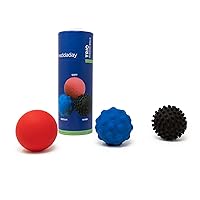 Trio Massage Ball Set for Myofascial Release, Trigger Points, Plantar Fasciitis, and Muscle Knots, Set of 3