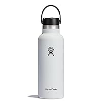 Hydro Flask Stainless Steel Standard Mouth Water Bottle with Flex Cap and Double-Wall Vacuum Insulation