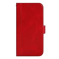 Cover for Realme Narzo N53, PU Bracket Shell Back Case Bumper Protective Case for Realme Narzo N53-YSN2 - Red