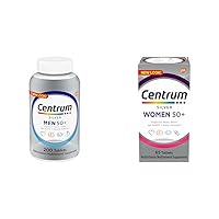 Centrum Silver Men's and Women's 50+ Multivitamins, Vitamin D3, Zinc - Men's 200 Tablets, Women's 65 Count
