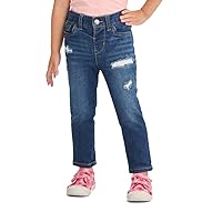 Cat & Jack Toddler Girls' Skinny Dark Rip Repair Eyelet Skinny Jeans -