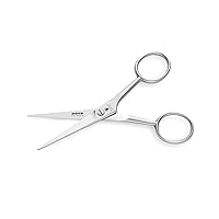 Shave Ready DOVO Stainless Steel Moustache Scissor, finely-serrated cutting edge, 4.5 Inch
