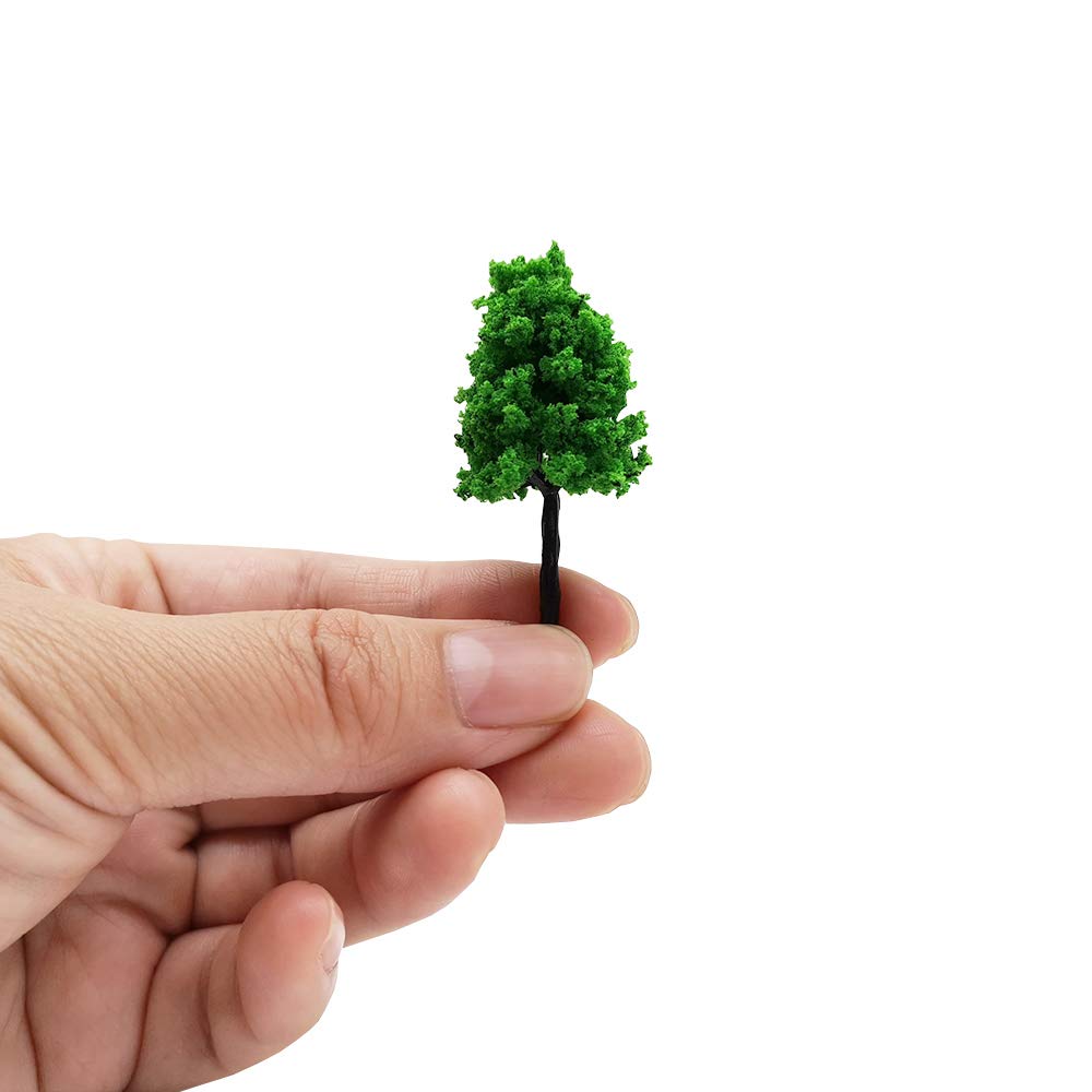 Miniature Trees and Bushes Model Trees Diorama Trees Woodland Scenic Train Scenery Railroad Architecture Fake Trees for DIY Crafts Landscape, 40 PCS by Baryuefull