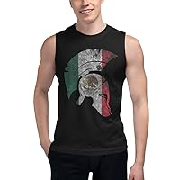 Proud to Be Mexican Vintage Mexico Flag Sparta Iron-On Eagle Snake Biker Emblem Muscle Shirt