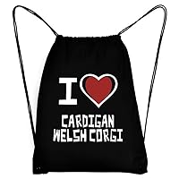 I love Cardigan Welsh Corgi Bicolor Heart Sport Bag 18