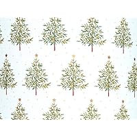 Nas Pack of 1, Fir Christmas Tree Embossed Wrapping Paper Roll, 24