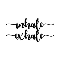 Inhale Exhale Wall Sticker Funny Notebook Wall Decal Vinyl Wall Stickers Quotes for Living Room Party Refrigerator Home Decorations 22in
