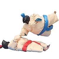 Wrestling Sumo Suit Padded Wrestler Dress Sport Entertainment Company Activity; 2 Suits Set (Beige)