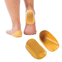 Tuli's Classic Heel Cups, Cushion Insert for Shock Absorption and Plantar Fasciitis and Heel Pain Relief, Made in The USA, Regular, 2 Pairs