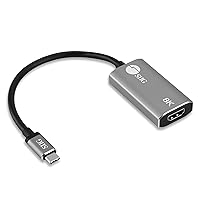 Type C to HDMI Adapter 8K, USB-C Input to HDMI Output, Unidirectional, Supports 8K 60Hz and 4K 120Hz with HDR and DSC, Thunderbolt 3 Compatible, for Monitor/TV/Displays (CB-TC0L11-S1)