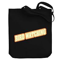 Bird Watching Inclined Canvas Tote Bag 10.5