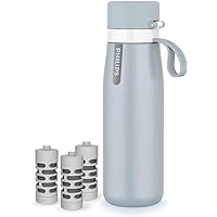 PHILIPS Insulated Stainless Steel Premium Filtering Water Bottle 18.6 Oz/32 Oz with Philips GoZero Everyday Tap Water Filter BPA Free Transform Tap Water into Healthy Tastier Water Keep Drink Cold