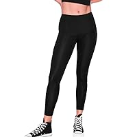 Colortrak Limitless Bleach Proof Work-and-Play Leggings with Pocket, Hair Repellent, Moisture-Wicking 4-Way Stretch Breathable Fabric, Size Large, Black