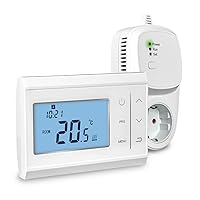 Tuya Smart App 868 MHz Wireless Thermostat / Room Controller Set, Transmitter with Battery Operated (2 x AAA), for Smartphones and Tablets