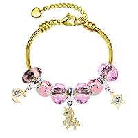 Fit Pandora Unicorn Bracelet Teen Girls Gift Ideas Adjustable 6.7-8.3 Inch