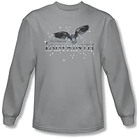 Mens Owl Logo Long Sleeve Shirt In Silver