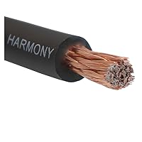 Harmony Audio 1/0 0 Gauge Car Stereo Matte Black Power Cable Amp Wire - 50 FT