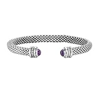 925 Sterling Silver Sparkle Cut/Textured Cuff Stackable Bangle Bracelet Jewelry Gifts for Women