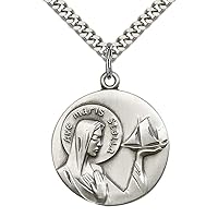 Jewels Obsession Our Lady Star of the Sea Pendant | Sterling Silver Our Lady Star of the Sea Pendant - 24