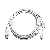 Monoprice USB 2.0 Cable - 15 Feet - White | USB Type-A Male to USB Micro-B Male 5-Pin, 28/24AWG, Gold Plated