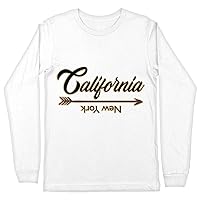 New York Long Sleeve T-Shirt - California T-Shirt - Themed Long Sleeve Tee Shirt