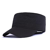 XXL Oversize Woolen Flat Top Army Cap,Closed Back Warm Winter Cadet Hat for Big Heads,Large Military Fleece Sports Hats