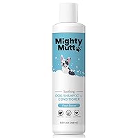 Mighty Mutt Soothing Dog Shampoo and Conditioner – Pet Friendly | Deodorizes Smelly Dogs | Detangles | Natural, Hypoallergenic & Anti-Itch Dog Shampoo Sensitive Skin – Fresh Breeze | 9 fl oz