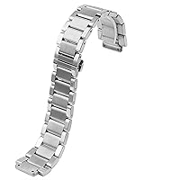316L Solid Stainless Steel Watch Strap for Hublot Big Bang 27x19mm 23x17 21x13 Soft Watchband for Men Women (Color : Silver, Size : 21x13mm)