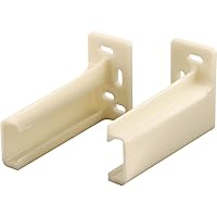 Prime-Line R 7265 Drawer Track Back Plate, 3/8 In. x 1 In., Plastic, Off-White (1 Pair)