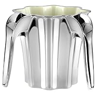 YBM HOME Plastic Star Shaped Wash Cup with Dual Handle - Silver Pack of 1