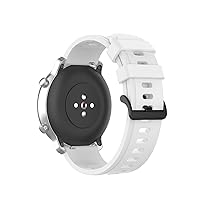 20MM Wrist Strap for Samsung Galaxy Watch 4 Classic 46 42mm Smartwatch Active 2 Bracelet Watch 4 44 40mm Watchband Correa (Color : White, Size : Classic 46mm)