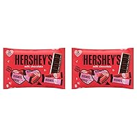 HERSHEY'S Milk Chocolate Snack Size, Valentine's Day Candy Bag, 12.6 oz (28 Pieces) (Pack of 2)