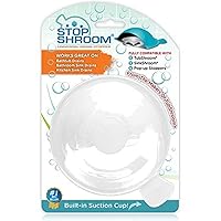 StopShroom Ultimate Universal Stopper Plug for Bathtub, Bathroom, and Kitchen Sink Drains (White), No Size