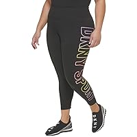 DKNY Women's Plus Size High Waisted Cotton Span Legging