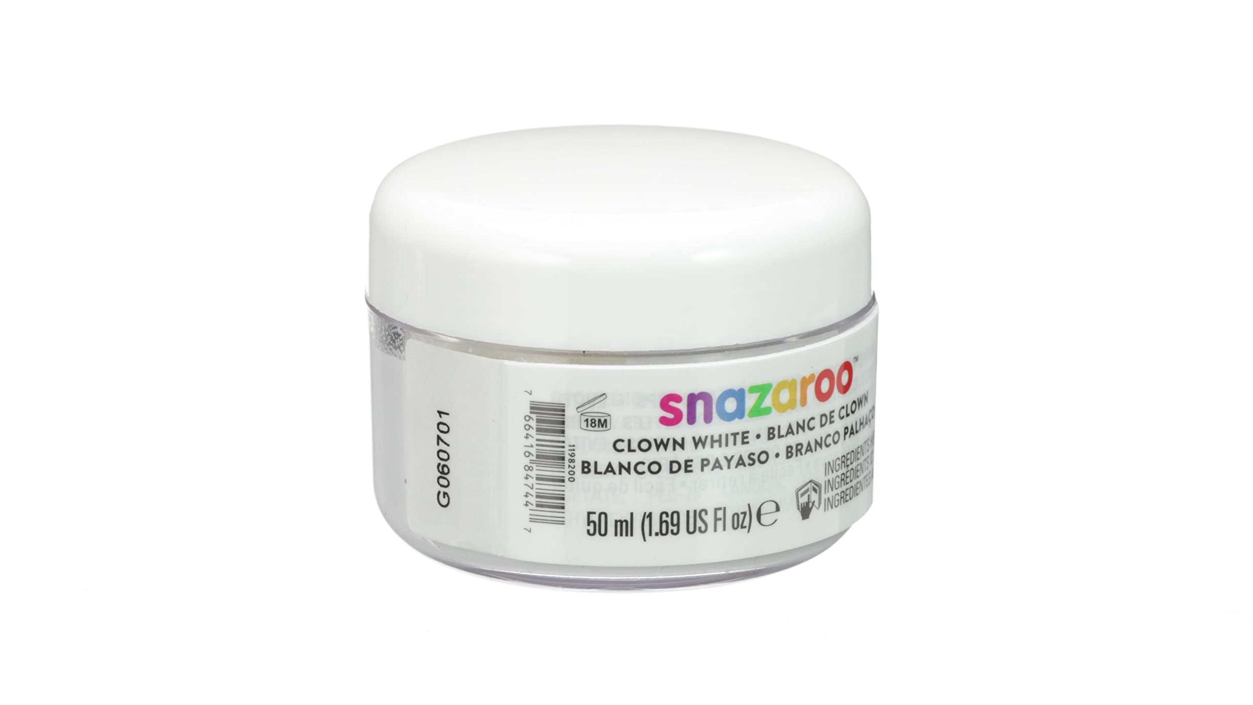 Snazaroo Face and Body Paint, Clown White, 50ml, 1.69 Fl Oz (Pack of 1)