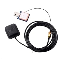 USB GPS Module Antenna Supports GPS+GLONASS Beidou Built-in Flash + Waterproof Active GPS Antenna 3V-5V DC, Connectors SMA Male Plug